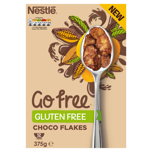 GO FREE GLUTEN FREE CHOCOLATE CORNFLAKES BREAKFAST CEREAL 375G
