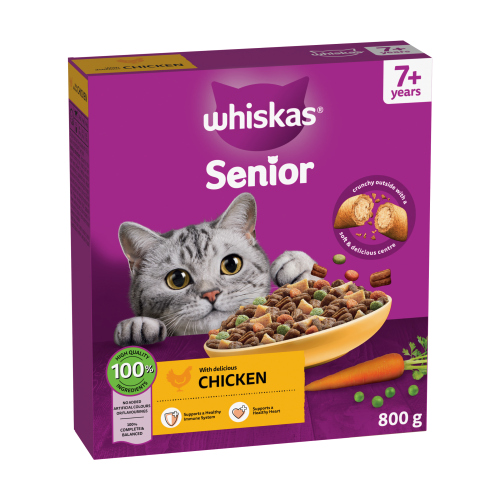 WHISKAS 7+ CAT COMPLETE DRY WITH CHICKEN 800G