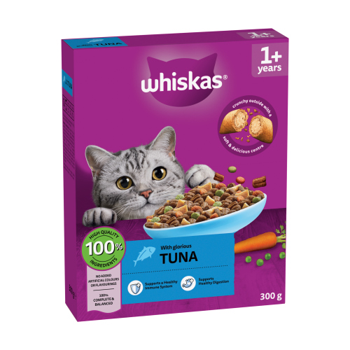 WHISKAS 1+ CAT COMPLETE DRY WITH TUNA 300G