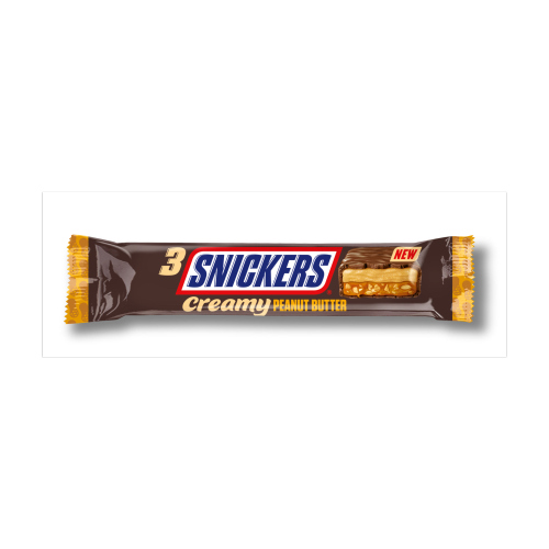 SNICKERS CREAMY PEANUT NUT BUTTER CHOCOLATE TRIO BAR 54.75G