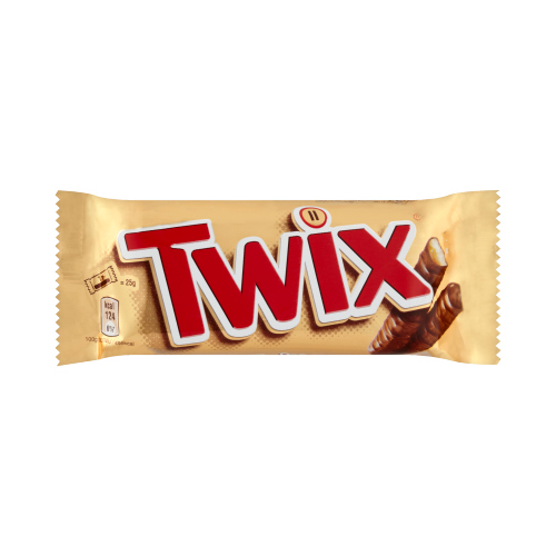 TWIX CHOCOLATE BISCUIT TWIN BARS 50G