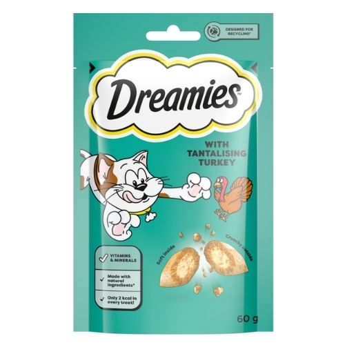 DREAMIES CAT TREAT BISCUITS WITH TURKEY 60G