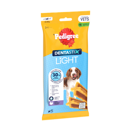 PEDIGREE DENTASTIX LIGHT DAILY DENTAL CHEWS MEDUIM DOG 5 STICKS 70G