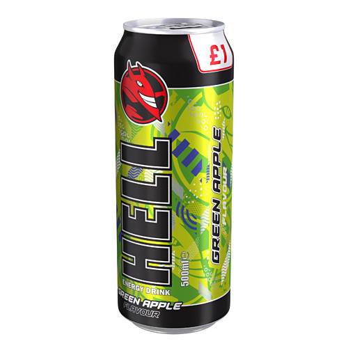 HELL ENERGY GREEN APPLE PMP £1.00 500ML