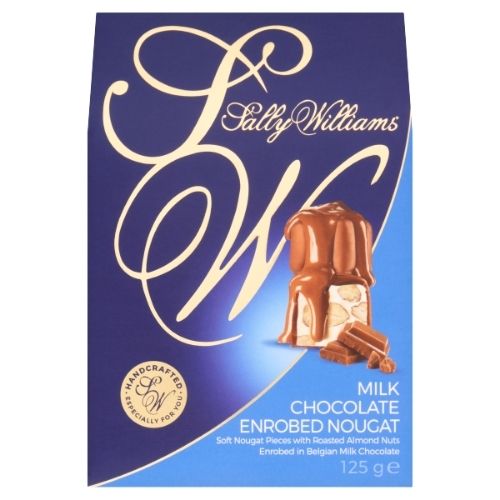 SALLY WILLIAMS MILK CHOCOLATE COATED NOUGAT 125G
