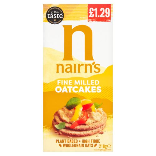 NAIRNS FINE MILLED OATCAKES PMP £1.29 218G
