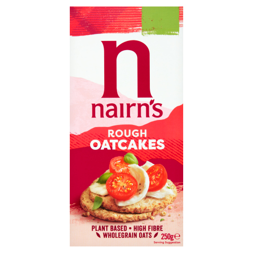 NAIRNS ROUGH MILLED OATCAKES PMP £1.29 250G