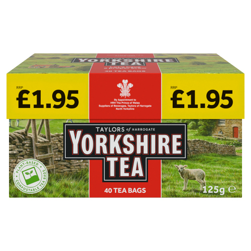 TAYLORS YORKSHIRE TEA 40 TEA BAGS PMP £1.95 250G
