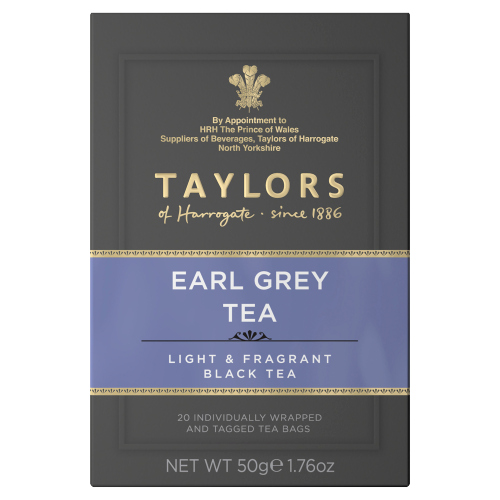 TAYLORS OF HARROGATE EARL GREY TEA 20 TEA BAGS 50G