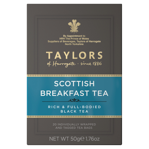 TAYLORS OF HARROGATE SCOTTISH BREAKFAST TEA 20 TEA BAGS 50G