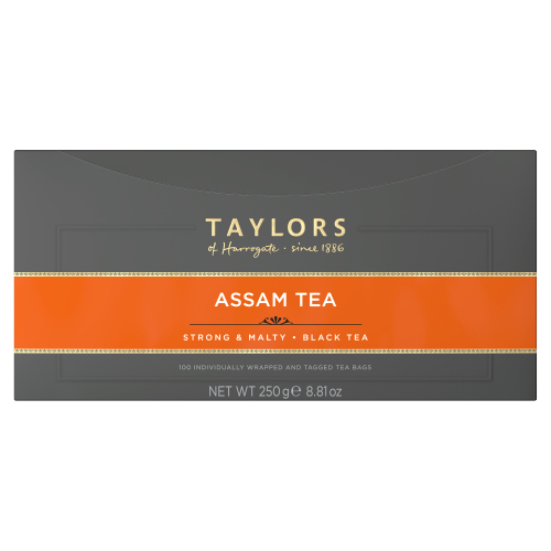 TAYLORS OF HARROGATE ASSAM TEA 100 TEA BAGS 250G