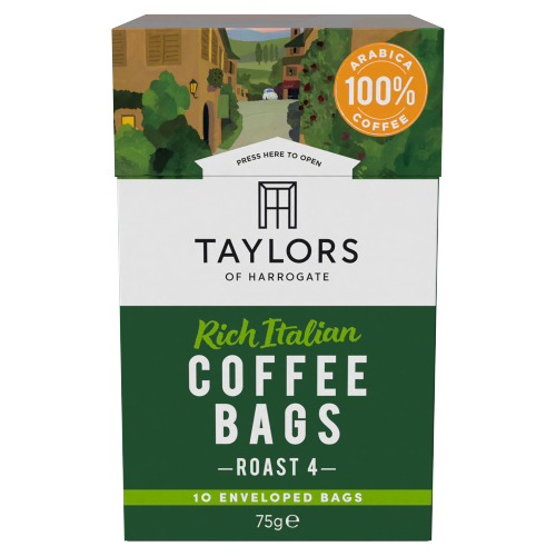TAYLORS OF HARROGATE RICH ITALIAN COFFEE BAGS 75G