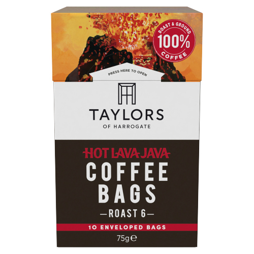 TAYLORS OF HARROGATE HOT LAV JAVA COFFEE BAGS 100G