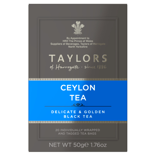 TAYLORS OF HARROGATE CEYLON 20 TEA BAGS 50G