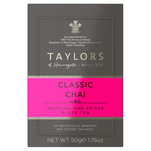 TAYLORS OF HARROGATE CLASSIC CHAI 20 TEA BAGS 50G
