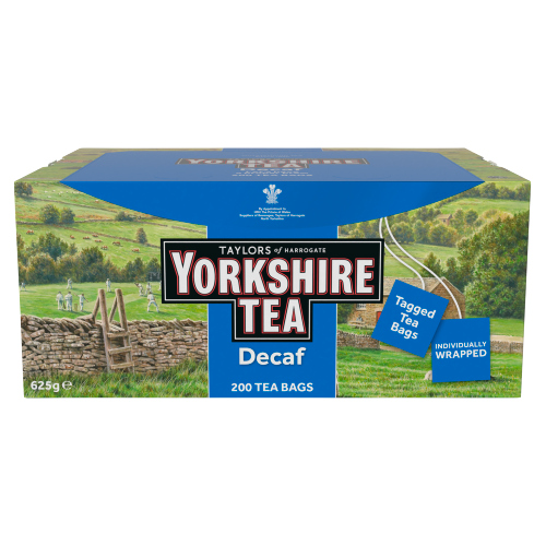 TAYLORS YORKSHIRE TEA DECAF 200S TEA BAGS 625G