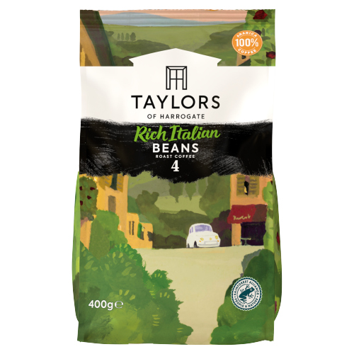 TAYLORS OF HARROGATE RICH ITALIAN ROAST COFFEE BEANS 400G
