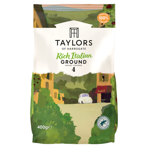 TAYLORS OF HARROGATE RICH ITALIAN ROAST GROUND COFFEE 400G