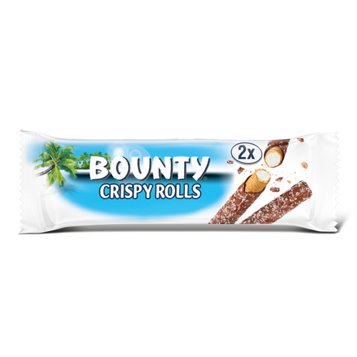 BOUNTY MILK CHOCOLATE & COCONUT CRISPY ROLLS 23.4G
