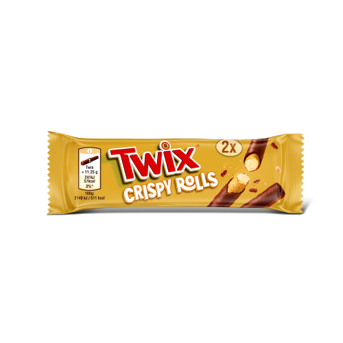TWIX CHOCOLATE & CARAMEL CRISPY ROLLS 22.5G