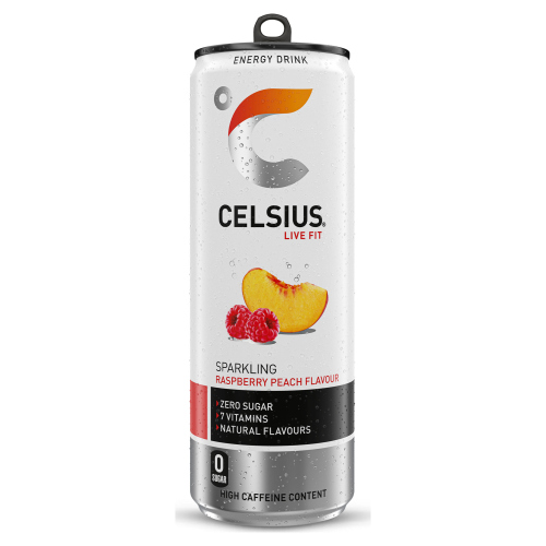 CELSIUS RASPBERRY & PEACH 355ML