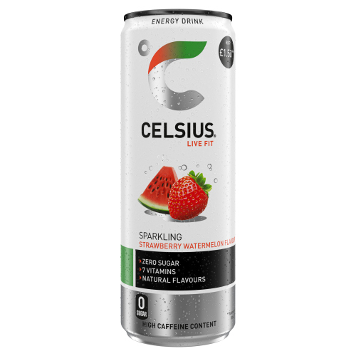 CELSIUS ENERGY SPARKLING STRAWBERRY WATERMELON PMP £1.50 355ML