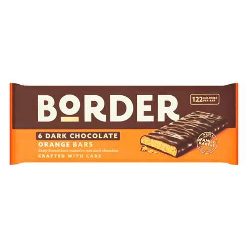 BORDER DARK CHOCOLATE ORANGE BARS 144G