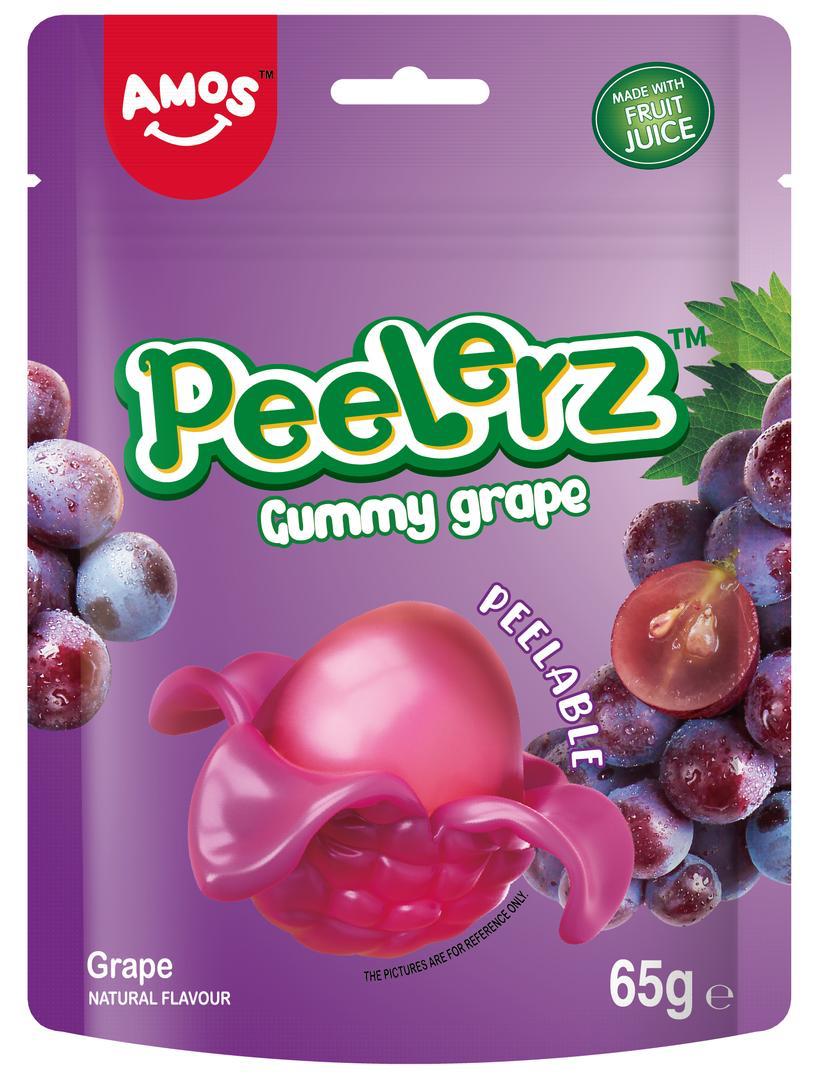 AMOS PEELERZ GUMMY GRAPE BAG 65G