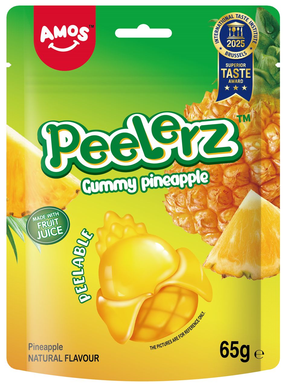 AMOS PEELERZ GUMMY PINEAPPLE BAG 65G