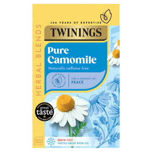 TWININGS PURE CAMOMILE 20 TEA BAGS 30G