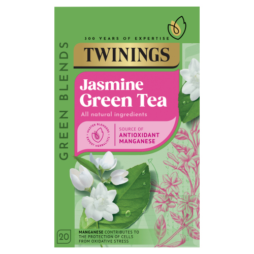 TWININGS JASMINE GREEN TEA 20 SINGLE TEA BAGS 50G