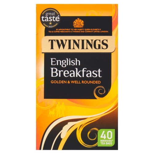 TWININGS ENGLISH BREAKFAST TEA 40'S 100G