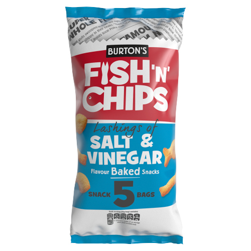 BURTONS FISH N CHIPS SALT & VINEGAR 5PK 125G