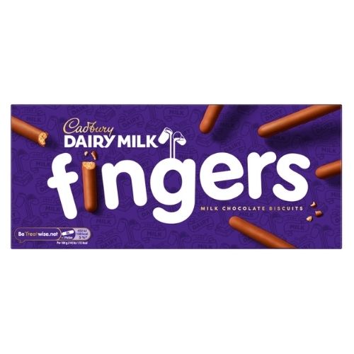 CADBURY DAIRY MILK FINGERS CHOCOLATE BISCUITS 114G