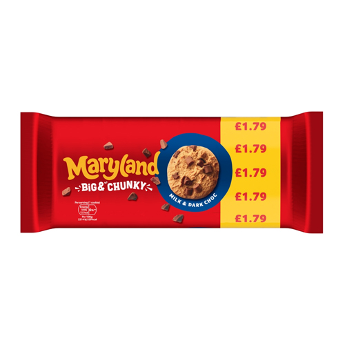 MARYLAND BIG & CHUNKY MILK & DARK PMP £1.79 180G