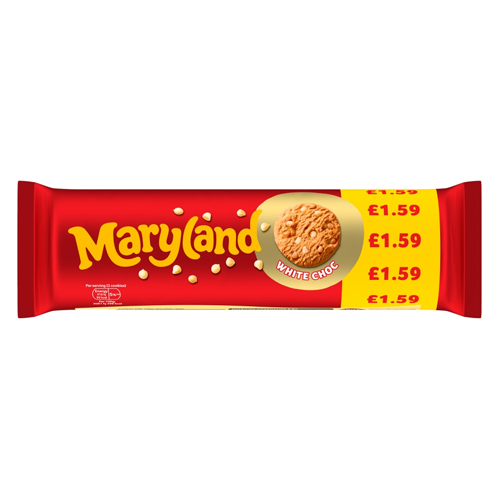 MARYLAND COOKIES WHITE CHOCOLATE PMP £1.59 200G