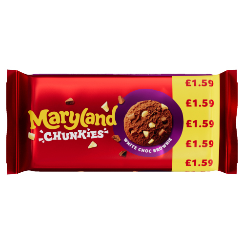 MARYLAND BIG & CHUNKY WHITE CHOCOLATE CHIP PMP £1.59 144G