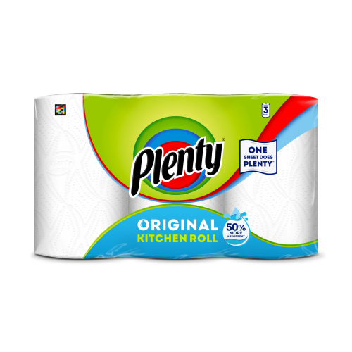 PLENTY ORIGINAL KITCHEN ROLL 3 ROLL