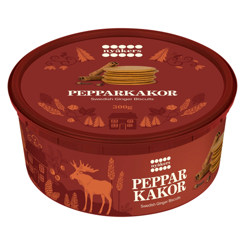 NYAKERS GINGER SNAPS IN PLASTIC TUB 300G