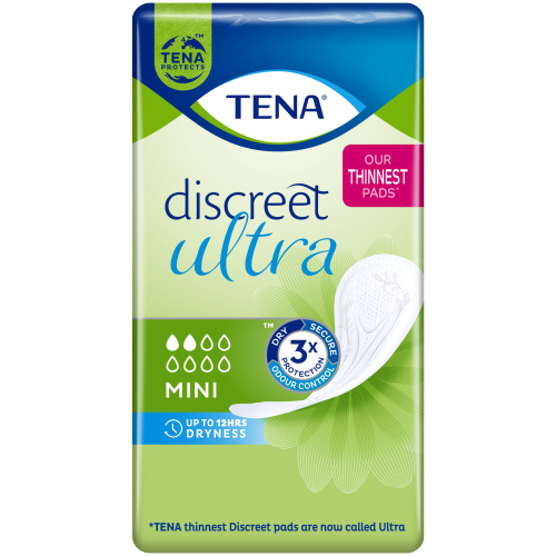 TENA DISCREET ULTRA MINI PADS 20PK