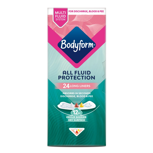 BODYFORM DAILIES ALL FLUID LONG PANTY LINERS 24PK
