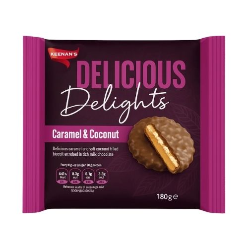 KEENAN'S DELICIOUS DELIGHTS CARAMEL & COCONUT CLASSIC 128G