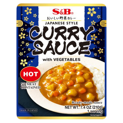 S&B VEGETABLES CURRY SAUCE HOT 210G