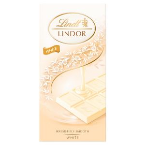 LINDT LINDOR WHITE BAR 100G