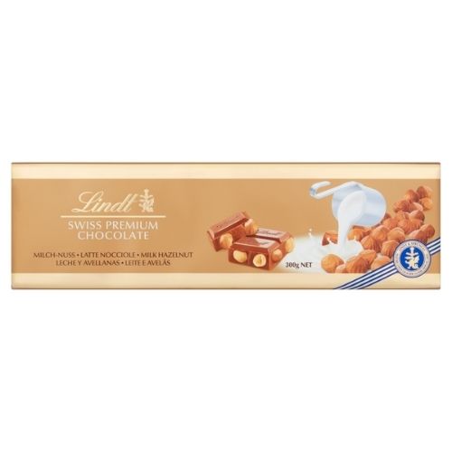 LINDT GOLD BAR HAZELNUT 300G
