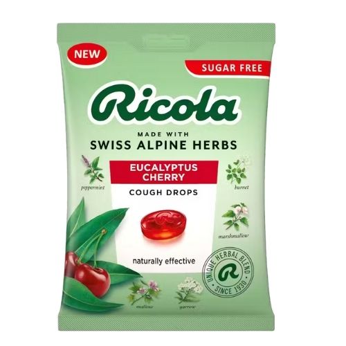RICOLA EUCALYPTUS CHERRY COUGH DROPS 70G