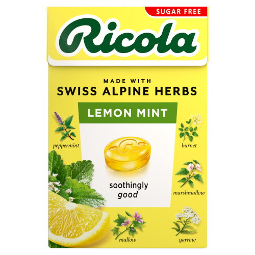 RICOLA LEMON & MINT SUGAR FREE BOX 45G