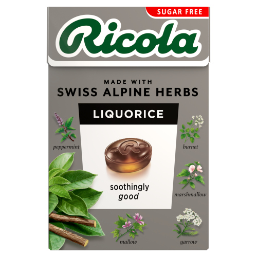 RICOLA LIQUORICE SUGAR FREE BOX 10S 45G