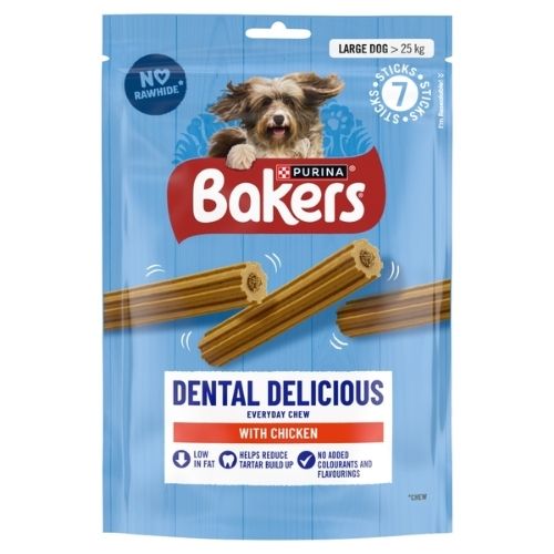 BAKERS DENTAL DELICIOUS LARGE DOG TREAT CHICKEN 270G