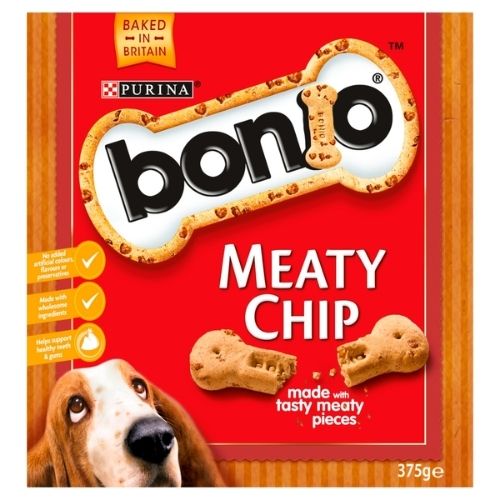 BONIO DOG BISCUIT MEATY CHIP 375G